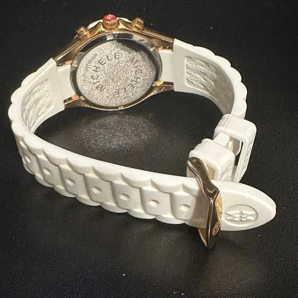 Michele Tahitian Jelly Bean Watch - White (MWW12D000015) - BRAND NEW BATTERY - Picture 8 of 14